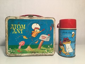 metal lunch box with thermos