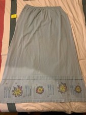 Blue Fish green skirt embellished long two pockets Size 1 Made In USA
