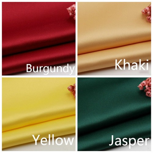 DIY Satin Seidig Stoff Schlicht Dick Tuch Hochzeit Abendkleid Basteln Material - Bild 8 von 12