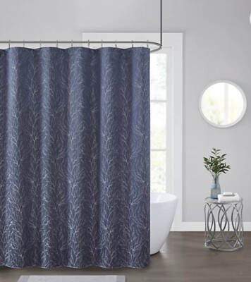 Bergen Shower Curtain in Indigo 72 x72  Navy Blue