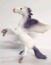 2014 Toy Major Trading Co.12" Rubber Pegasus White Purple Glitter Toy Fantasy