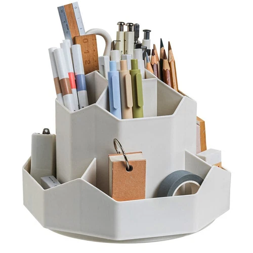 Rotating Art Supply Storage Organizer,Pencil Holder with 9 Compartment, Pen S... - Picture 1 of 4