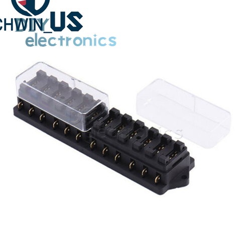 Car Boat 4Way Pin Circuit Standard ATO Blade Fuse Box Block Holder Plug 1-50V US - Picture 26 of 47