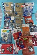 Huge Lot Vintage Buttons To Cover Some Open package new+twist pin/studs/Snap