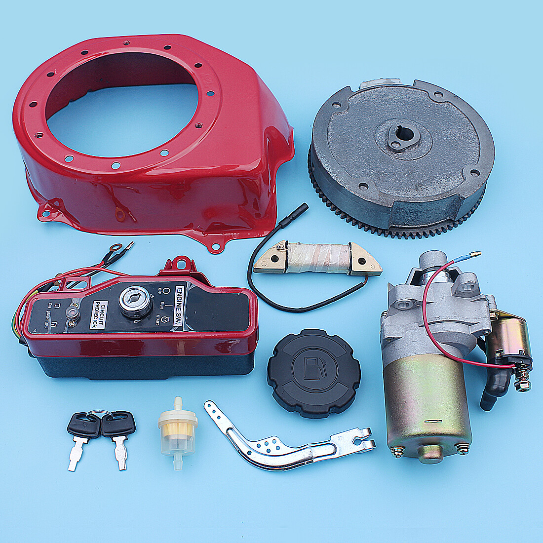 Electric Starter Flywheel Cover Ignition Charging Coil Kit For Honda GX160 GX200 eBay