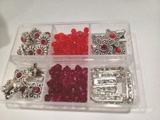 Bead lots Jewelry Making Kit Beads Lot Glass, Crystal, Silver, spacer, slider