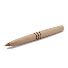 Hand Crafted Silver Birch Ballpoint Pen with Black Bic Refill - Handmade Wooden