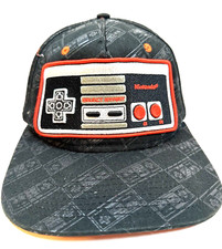 Nintendo VTG NES Original Snap Back Black Hat Controller emblem