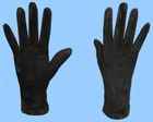 NEW WOMENS size 9.5 4XL GENUINE BLACK SUEDE LEATHER GLOVES with CASHMERE LINING