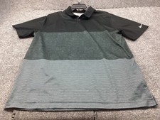 Nike Golf Polo Shirt Mens Large Black Tour Performance Dri Fit