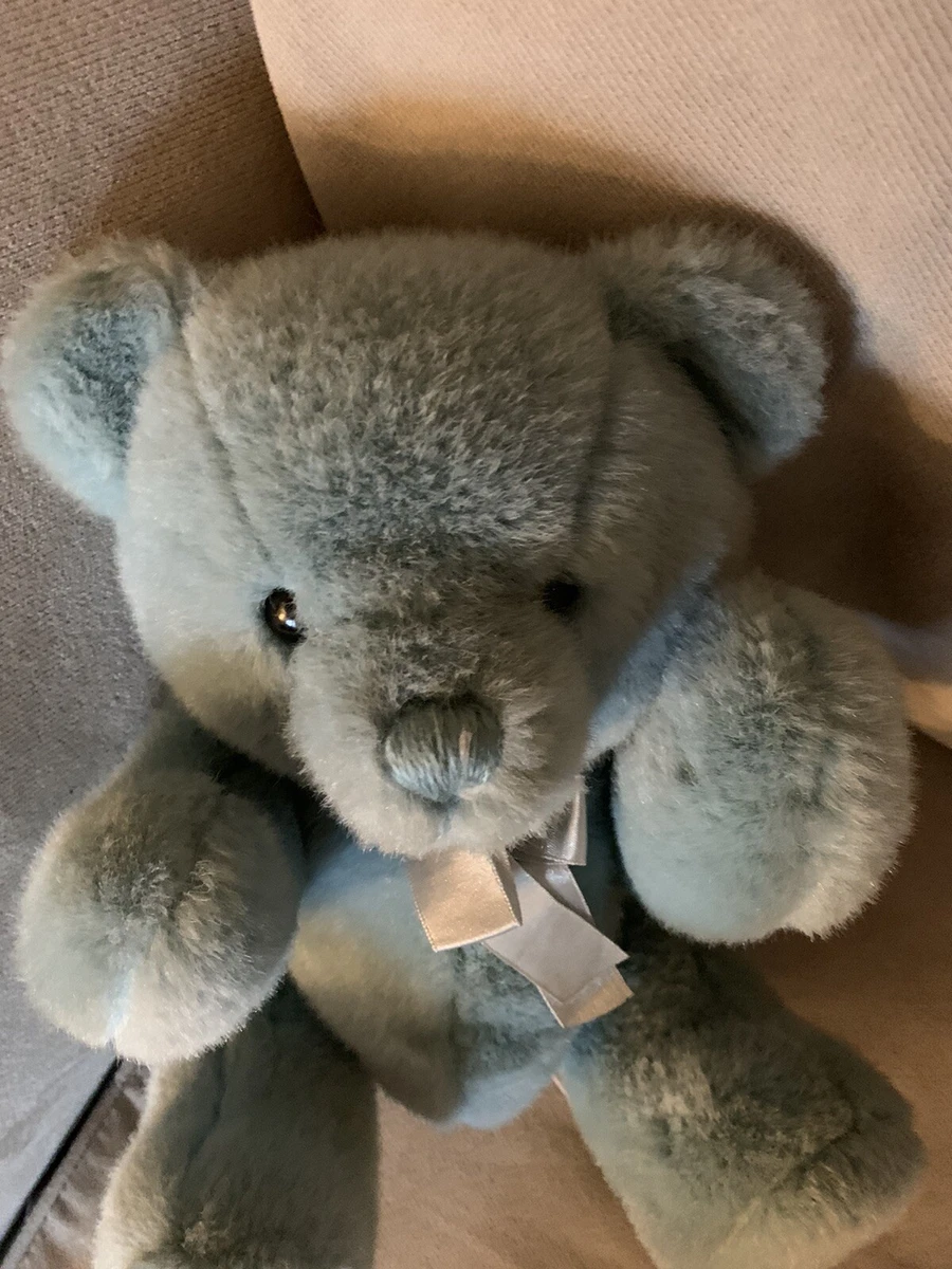 Vintage Dakin Teddy Bear Robin Egg Blue Jointed Stuffed Animal Plush 1989 14