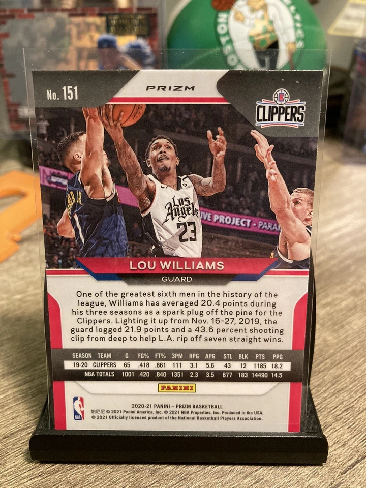 2020-21 Panini Prizm Lou Williams Pink Cracked Ice Prizm Atlanta Hawks NBA - Image 2 of 2
