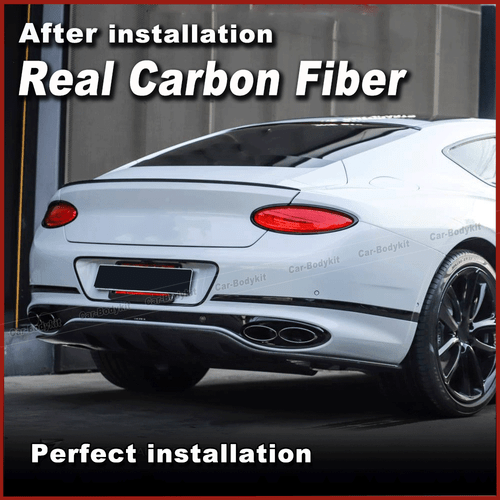 Alerón trasero de carbono real para Bentley Continental GT 2018-24 labio del ala del maletero - Imagen 3 de 8
