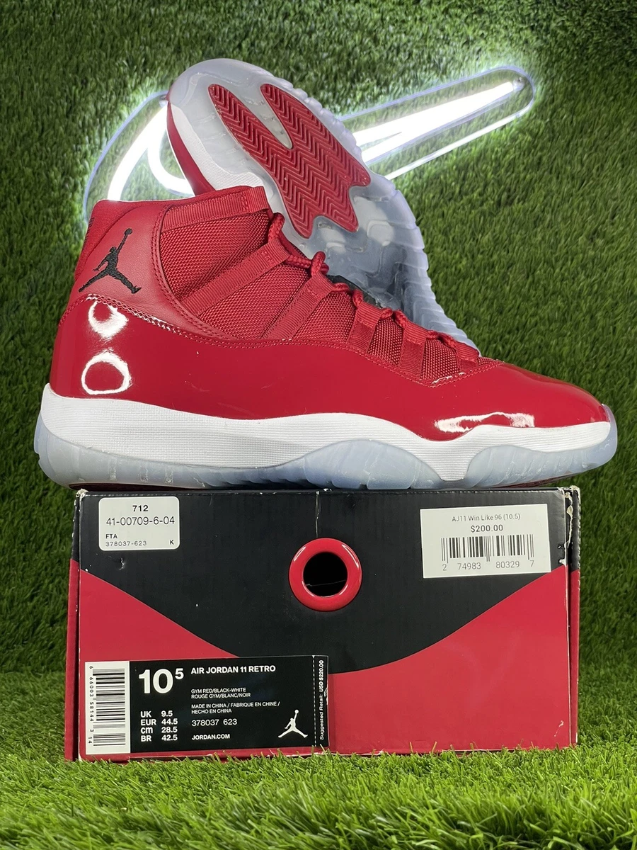 ICY❄️ Nike Air Jordan 11 Retro Win Like 96 sz 10.5 378037–623 OG XI Bred Cherry