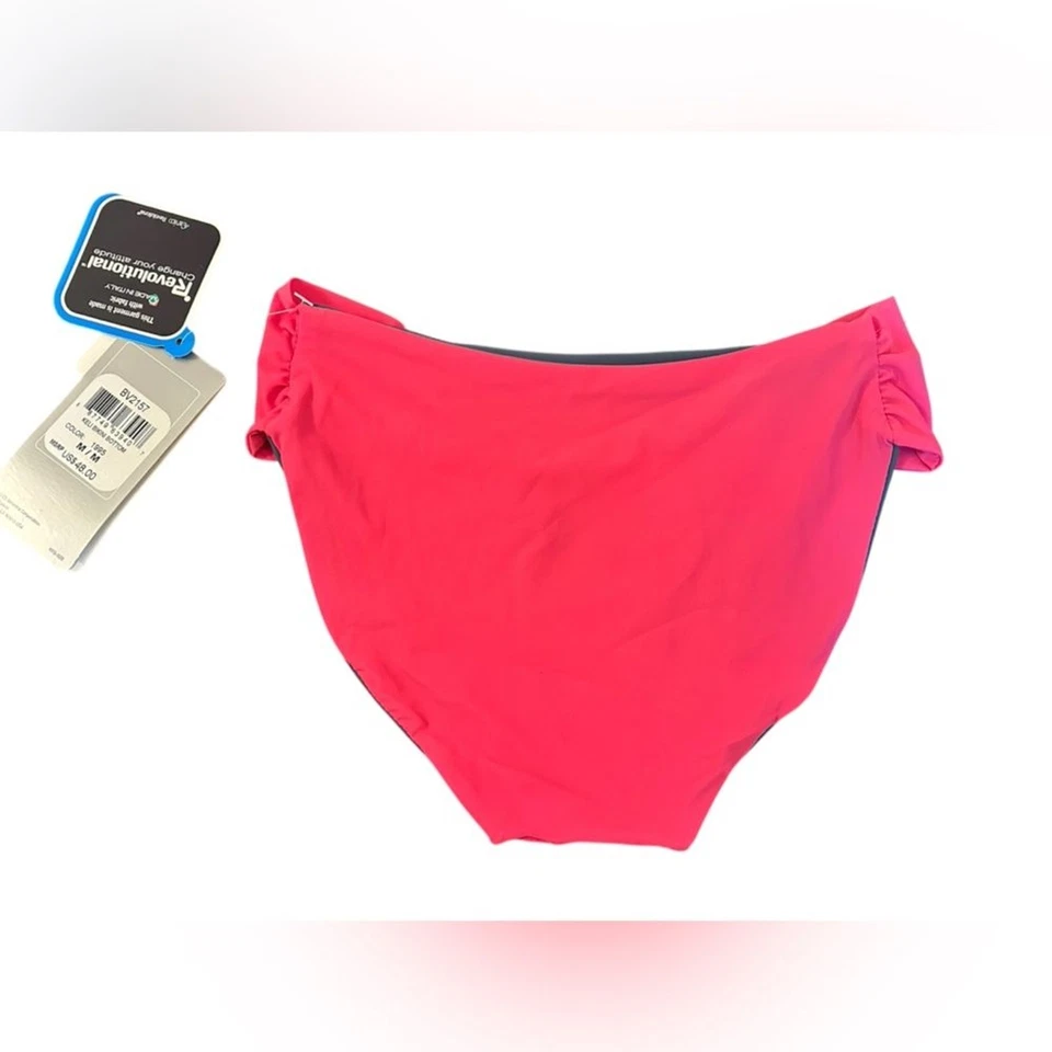 Parte inferior de bikini ASICS Kaitlyn hecha en Italia nueva con etiquetas mediana disponible rosa gris Foto 2 de 4