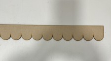 MDF Scalloped Border trim 1 metre x 75mm depth with 50mm scallop