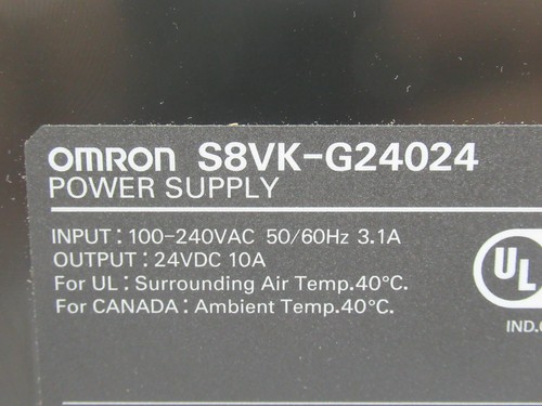 Omron S8VK-G24024 Switch Mode Power Supply 24VDC 10A 240W NOP - Picture 3 of 4