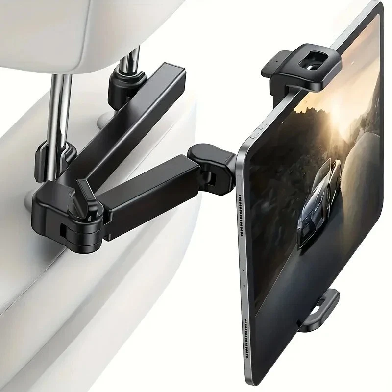 Car Back Seat Headrest Mount Tablet Holder Universal for iPad iPhone Phones GPS - Image 2 of 4