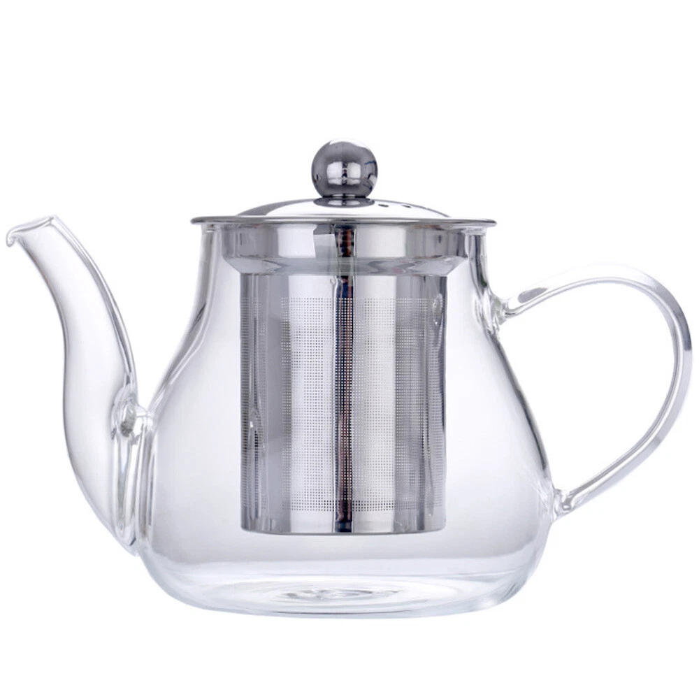 1 Set Transparent Clear Home Tea Kettle Glass Clear Tea Pot for Water Tea  Office