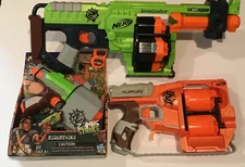 Nerf Zombie Strike Lot - Doominator, Flipfury, & Sidestrike