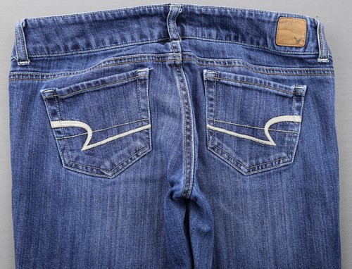 Jeans donna 2009 American Eagle artista stretch basso svasati taglia 6 (Msr 31x31) - Foto 8 di 9