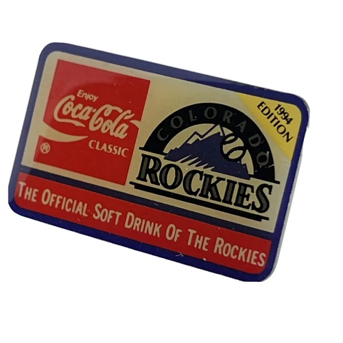 Colorado Rockies 1994 Coca-Cola Mile High Stadium Coors Field Lapel Hat Pin