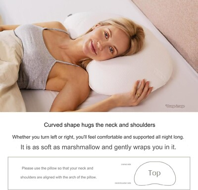 TEMPUR Memory Foam Sonata Pillow Soft Size M White Elliptical 61