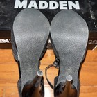 Steve Madden 5” Heel Size 6.5-7.0 Black Sateen Leather Platform Peep Pump — photo 9