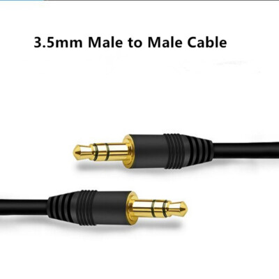 3.5mm Male to Male Cable 3ft 9ft 15ft 30ft 45ft 60ft Lot Stereo Audio Aux 1/8''