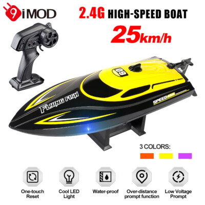 RC Boat HJ812 Speedboat 2.4G 10km/h-25km/h Racing Boat Remote Control Speedboat