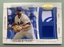 Mike Piazza 2004 Fleer Prospects Mets Dodgers HOF Game Used Rawlings Logo Patch
