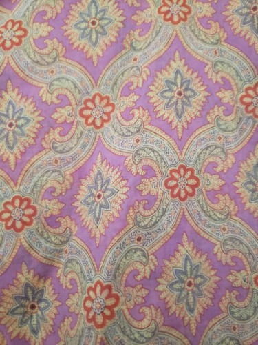 ANTHROPOLOGIE BEDHEAD Pajamas XL Lavender Pink Green Paisley Cotton Long Sleeve - Picture 2 of 12