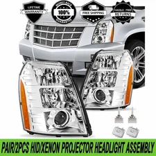 PAIR/2PCS HID Projector Headlight W/ Ballast&Bulb For 2007-14 Cadillac Escalade