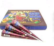 12X KAVERI HENNA HEENA MEHANDI CONE 25 GM FROM INDIA FREE SHIPPING