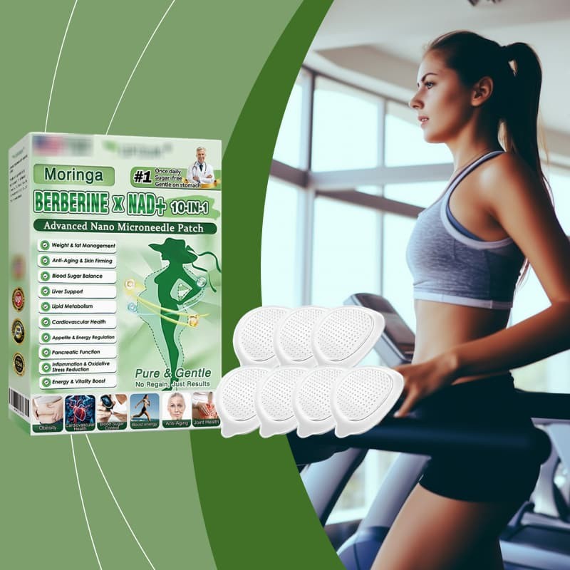 Advanced Nano Microneedle Patch Berberine x NAD+10-in-1 Moringa (7pcs)