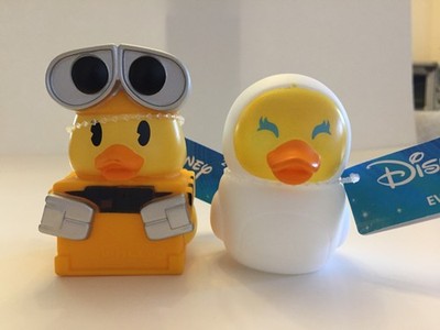 2026 Duckalooz Just Play Disney Pixar Wall-E and Eve Rubber Ducks NWT