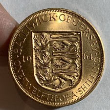 1964 JERSEY 1/12 SHILLING COIN BRILLIANT UNCIRCULATED