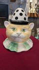 Kelly Rightsell Essex Collection Portugal Ceramic Clown Cat Cookie Jar/Canister — photo 1