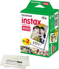 INSTAX Mini Instant Film White for Mini 8,9,11,12 Cameras W/Quality Photo Mic