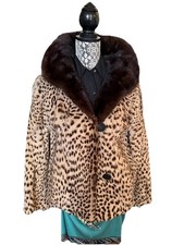 Vintage Genuine Mink Cropped Spotted Fur Coat Jacket