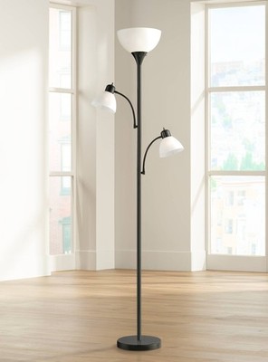 Bingham Modern Tree Torchiere Floor Lamp 71 1/2'' Tall Black Side Lights Reading