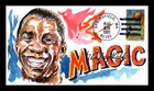 US COVER BASKETBALL CENTENNIAL FDC MAGIC JOHNSON HAND PAINTED WILD HORSE