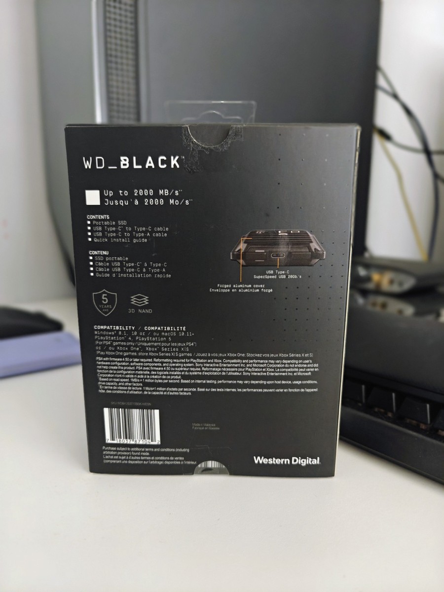 【新品】Western Digital WD_BLACK P50 1TB Western Digital WD_BLACK P50 Game Drive SSD - 1tb WDBLACKP50