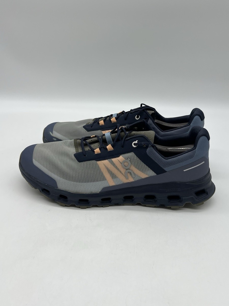 On Cloudvista Mens Sz 14 Midnight Blue Olive Mesh Trail  display picture 2