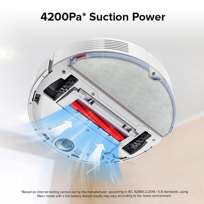 WHITE - ROBOROCK Q7 MAX PLUS ROBOTIC VACUUM AND MOP WITH LIDAR NAVIGATION,