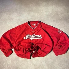 Vintage Nike Cleaveland Indians MLB Baseball Pullover Windbreaker