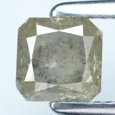 2.01Ct Rare 100% Natural No Treated I-2 Octagan Fancy Light Yellow Diamond