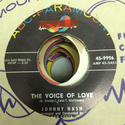 Soul 45 Johnny Nash - The Voice Of Love / As Time Goes By On Abc-Paramount