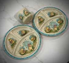 Vintage Disney Winnie the Pooh Dish Set: Two Plates A Cup. Salandia Melamine