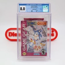 Sega Game Gear SONIC THE HEDGEHOG CHAOS - CGC GRADED 8.0 A+! NEW Factory Sealed!
